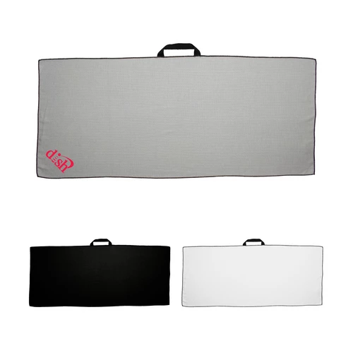 17" X 40" Waffle Caddy Golf Towel W/ Black Loop 3 17" X 40" Waffle Caddy Golf Towel W/ Black Loop