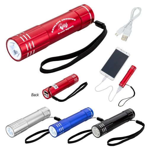 UL Listed Flashlight Power Bank - Closeout 3 UL Listed Flashlight Power Bank - Closeout