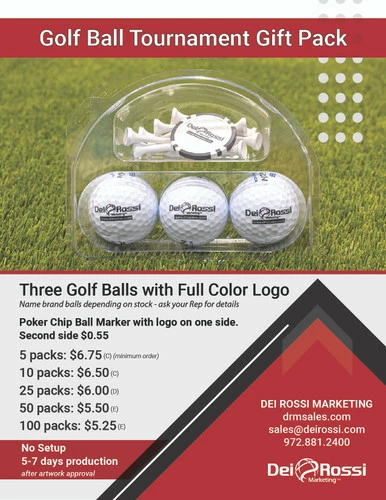 Hicke Golf Brand 3 Ball Clam Pack With Tees And Poker Chip Ball Marker 3 Hicke Golf Brand 3 Ball Clam Pack With Tees And Poker Chip Ball Marker