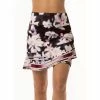 Lucky In Love In Bloom Asymmetrical Ruched Long Womens Golf Skort -Golf Clubs Sales Shop 10188 001BLACK
