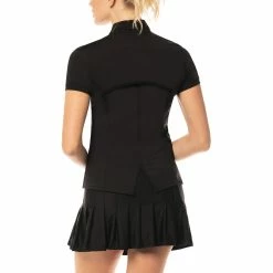 Lucky In Love Chi Chi Womens Shortsleeve Golf Shirt -Golf Clubs Sales Shop 10190 003SOLIDBLACK 1 f48b4a9a 4692 4f99 8d79 331f73c9051f