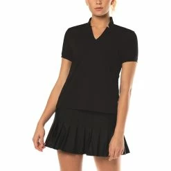 Lucky In Love Chi Chi Womens Shortsleeve Golf Shirt -Golf Clubs Sales Shop 10190 003SOLIDBLACK 59ab1041 a7cb 46dd 81cd e09d1e14373d