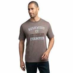 TravisMathew Caddy Day Mens Golf T-Shirt -Golf Clubs Sales Shop 10542 HEATHERCOFFEE