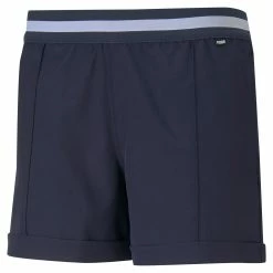 PUMA Golf Puma Elastic 4in Navy Womens Golf Shorts
