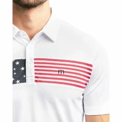 TravisMathew Sea To Sea White Mens Golf Polo -Golf Clubs Sales Shop 12285 WHITE1WHT 2