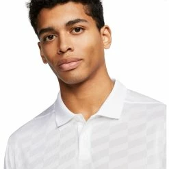 Nike Golf Nike Dri-FIT Vapor Mens Short Sleeve Golf Polo -Golf Clubs Sales Shop 13200 100WHITE 1