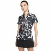 Nike Golf Nike Dri Fit Victory Printed Womens Golf Polo -Golf Clubs Sales Shop 13305 010BLACK