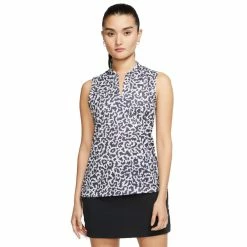 Nike Golf Nike Dri Fit Victory Printed Womens Sleeveless Golf Polo -Golf Clubs Sales Shop 13307 015GRIDIRON
