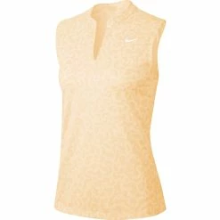 Nike Golf Nike Dri Fit Victory Printed Womens Sleeveless Golf Polo -Golf Clubs Sales Shop 13307 838GUAVAICE