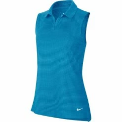 Nike Golf Nike Dri Fit Victory Sleeveless Texture OLC Womens Golf Polo -Golf Clubs Sales Shop 13308 446LASERBLUE