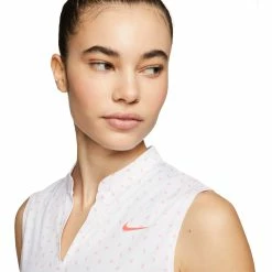 Nike Golf Nike Dri-FIT Victory Printed Womens Sleeveless Golf Polo -Golf Clubs Sales Shop 13309 644LASERCRIM 1