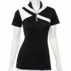 EP NY Work It Graphic Blocked Womens Golf Polo -Golf Clubs Sales Shop 13915 003BLACKMULTI