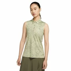 Nike Golf Nike Dri-FIT Fairway Womens Sleeveless Golf Polo -Golf Clubs Sales Shop 15785 MEDOLIVE222