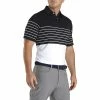 FootJoy Lisle Engineered Stripe Mens Golf Polo 2 FootJoy Lisle Engineered Stripe Mens Golf Polo -Golf Clubs Sales Shop 17788 BLACKWHITE