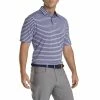 FootJoy Lisle 2-Color Stripe Mens Golf Polo -Golf Clubs Sales Shop 17792 LAVENDERBLACK 5b0281cf 8a03 409f 803b 22590708d34d