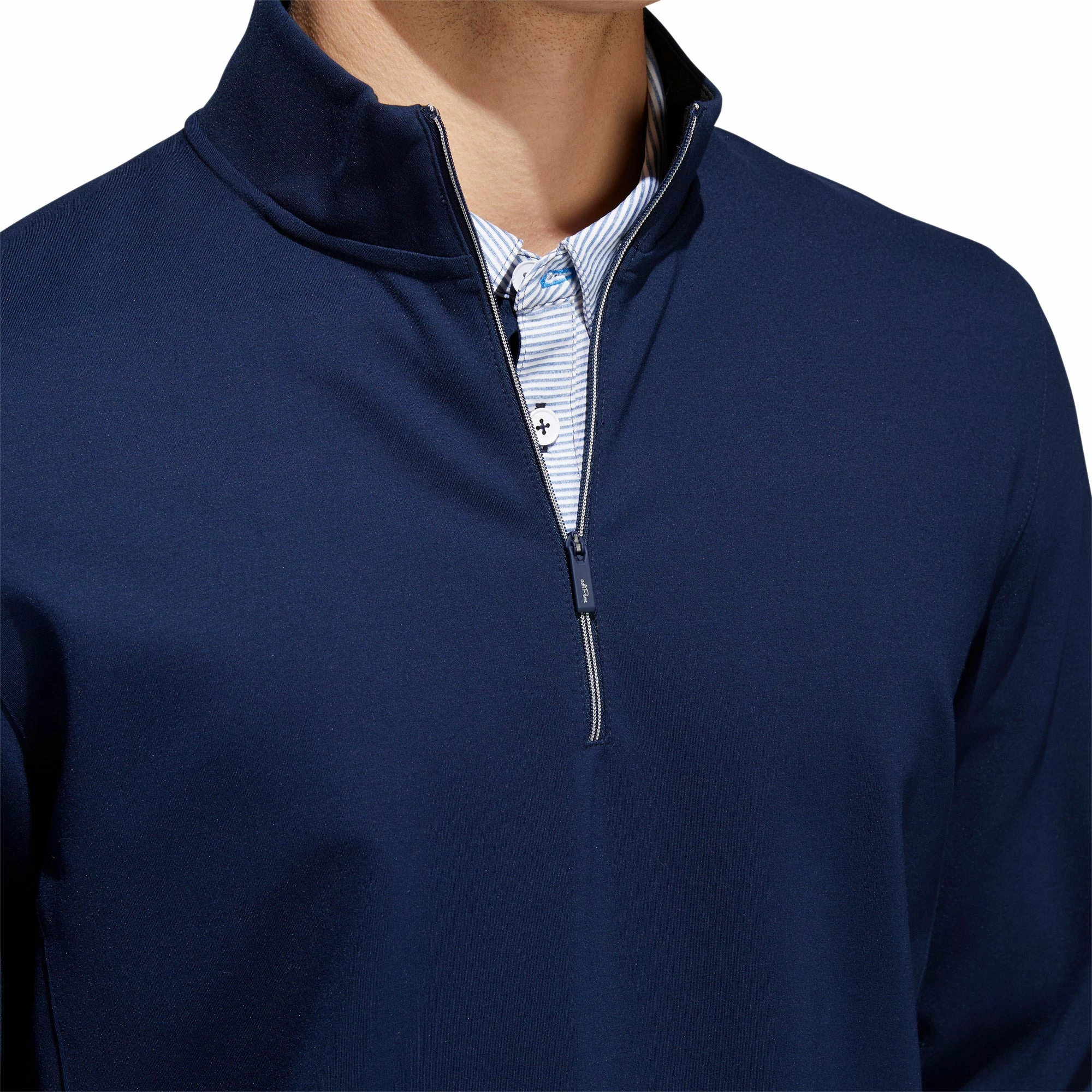 Adidas Golf Adidas Adipure Modern Tech Navy Mens Golf 1/4 Zip 4 Adidas Golf Adidas Adipure Modern Tech Navy Mens Golf 1/4 Zip - Image 2