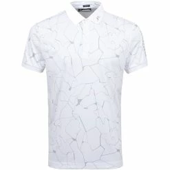 J.Lindeberg J. Lindeberg Tour Tech AF Print Mens Golf Polo -Golf Clubs Sales Shop 19476 SLITWHITE