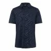J.Lindeberg Tony AF Print Neo Deboss Navy Mens Golf Polo -Golf Clubs Sales Shop 19478 NEODEBOSSNAVY