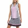 Lucky In Love Kinetic Stripe Black Womens Golf Tank Top -Golf Clubs Sales Shop 20464 BLACK001