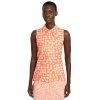 Nike Golf Nike Dri-FIT Printed Womens Sleeveless Golf Polo -Golf Clubs Sales Shop 20526 BRGHTMANGO854