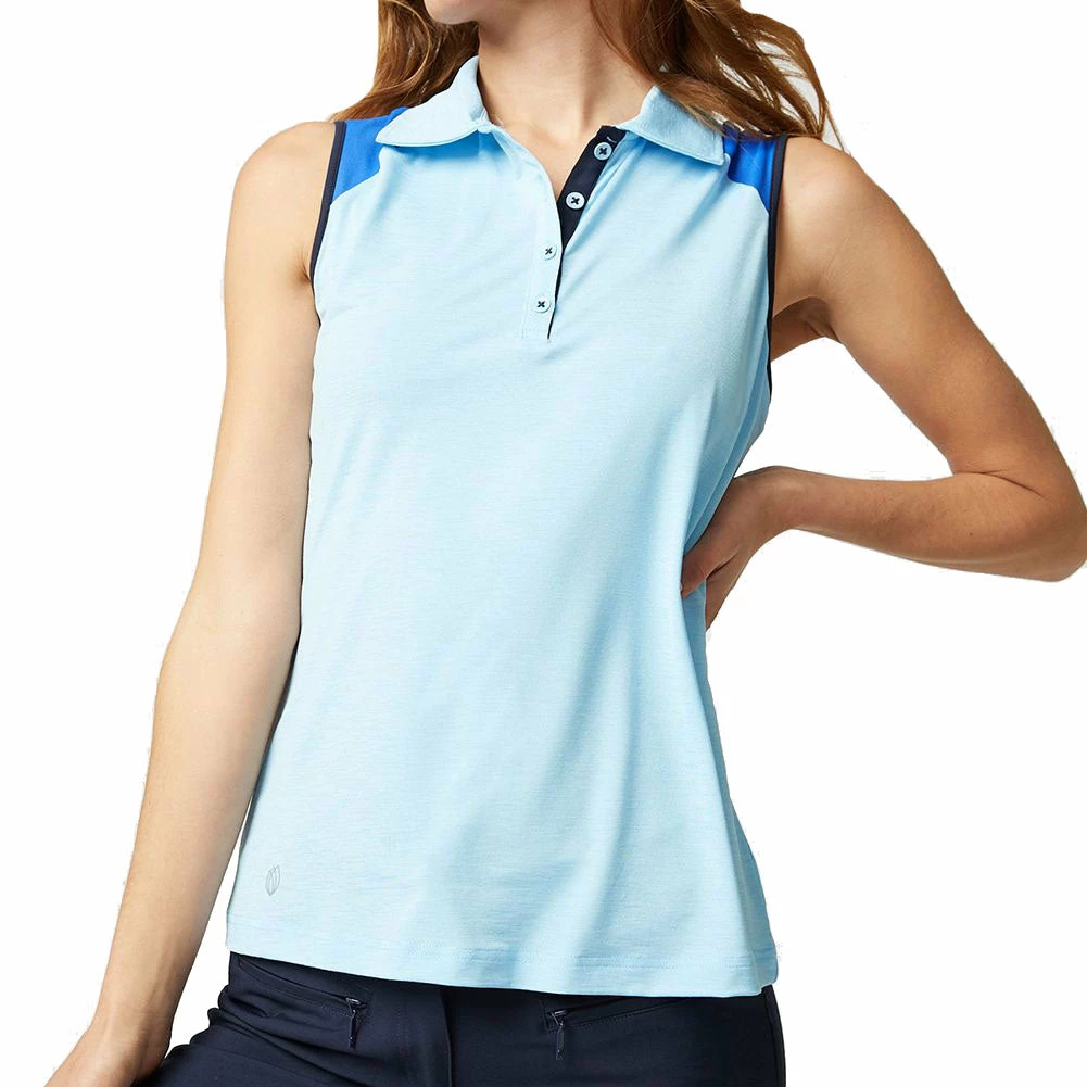 GGBlue Akira Womens Sleeveless Golf Polo 3 GGBlue Akira Womens Sleeveless Golf Polo