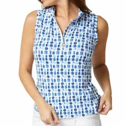 GGBlue Tess Womens Sleeveless Golf Polo -Golf Clubs Sales Shop 20899 SANDDOLLR4031