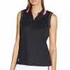 GGBlue Kathy Womens Sleeveless Golf Polo -Golf Clubs Sales Shop 20905 BLKBLOSOM4524