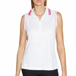 GGBlue Kathy Womens Sleeveless Golf Polo -Golf Clubs Sales Shop 20905 WHTBLOSOM4522