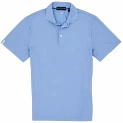 Polo Ralph Lauren Polo Golf Ralph Lauren Solid Tour Pique Pro Fit Blue Lagoon Mens Golf Polo