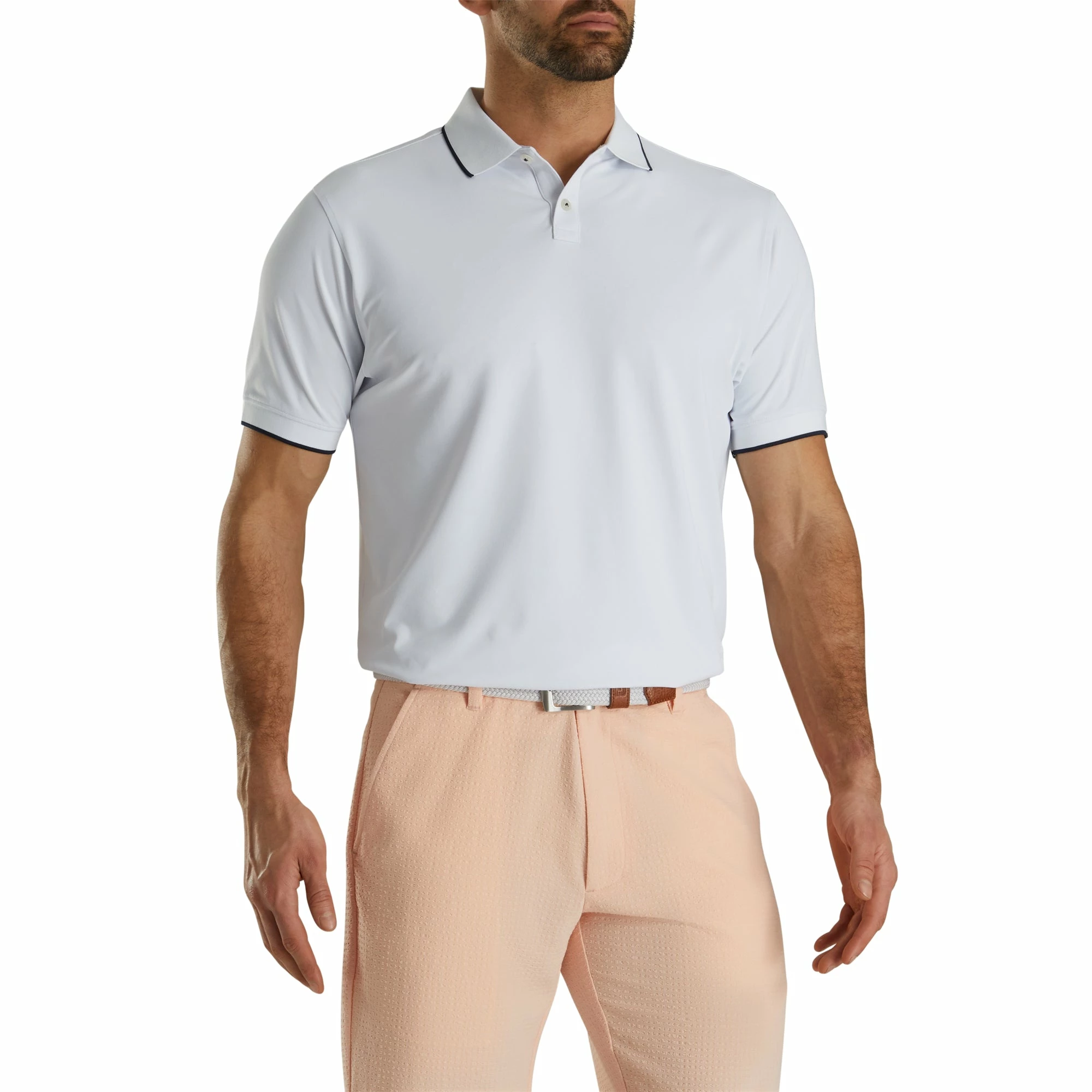 FootJoy Southern Living Solid White Mens Golf Polo 3 FootJoy Southern Living Solid White Mens Golf Polo