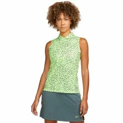 Nike Golf Nike Dri-FIT Victory HO Printed Womens Golf Polo -Golf Clubs Sales Shop 21347 LIMEGLOW345