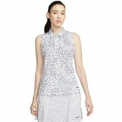Nike Golf Nike Dri-FIT Victory HO Printed Womens Golf Polo -Golf Clubs Sales Shop 21347 WHITE100
