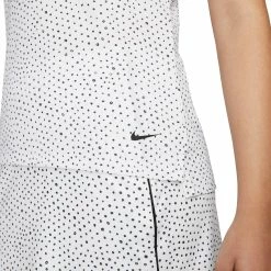 Nike Golf Nike Dri-FIT Victory Printed White Womens Golf Polo -Golf Clubs Sales Shop 21350 WHITE100 2 fc1ca1dc b23f 46ae be18 f10d3d572613