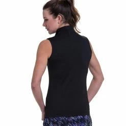 EP NY EP New York Mock Zip Black Multi Womens Sleeveless Golf Polo 5 EP NY EP New York Mock Zip Black Multi Womens Sleeveless Golf Polo -Golf Clubs Sales Shop 21508 BLACKMULTI003 1