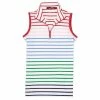 Polo Ralph Lauren RLX Printed Rainbow Stripe Womens Sleeveless Golf Polo -Golf Clubs Sales Shop 21552 RAINBOWSTRIPE