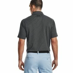 Under Armour T2G Printed Mens Golf Polo -Golf Clubs Sales Shop 21635 BLACK001 1
