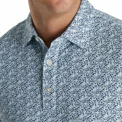 FootJoy Pique Confetti Print Mint Multi Mens Golf Polo -Golf Clubs Sales Shop 21643 MINTMULTI 2