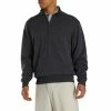 FootJoy Foot Joy Lined Performance Merino Heather Charcoal Men Golf Sweater -Golf Clubs Sales Shop 22727 HTHRCHARCOAL