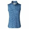 Daily Sports Coral Blue Womens Sleeveless Golf Polo -Golf Clubs Sales Shop 22759 NIGHTBLUE574