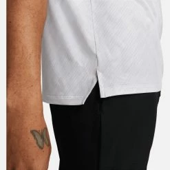 Nike Golf Nike Dri-FIT Vapor Stripe OLC Mens Golf Polo -Golf Clubs Sales Shop 23052 WHITEBLACK100 2 162dc27d 8125 4556 ad03 f7396fa564f5