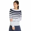 PUMA Golf Puma Striped Womens Golf Sweater -Golf Clubs Sales Shop 23248 NVYBLZRWHT01 fd708931 1ccf 4758 8b6b 5cdbec920d52