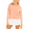 Lucky In Love Hype Peach Glow Womens Golf Pullover -Golf Clubs Sales Shop 23658 PEACHGLOW805