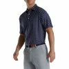 FootJoy Lisle Leaping Dolphins Print Navy Mens Golf Polo 2 FootJoy Lisle Leaping Dolphins Print Navy Mens Golf Polo -Golf Clubs Sales Shop 24747 NAVYLAVENDER
