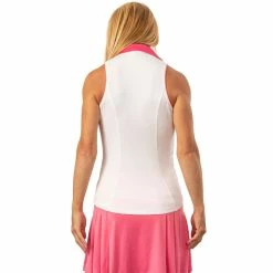 Scratch 70 Scratch Seventy Erin Womens Sleeveless Golf Polo -Golf Clubs Sales Shop 24790 WHITEPINK 1 78e4247c 7c16 44a1 9be9 e579b93b779e