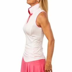 Scratch 70 Scratch Seventy Erin Womens Sleeveless Golf Polo -Golf Clubs Sales Shop 24790 WHITEPINK 3cdc3fd8 6527 4021 8035 eed5a1416eaf