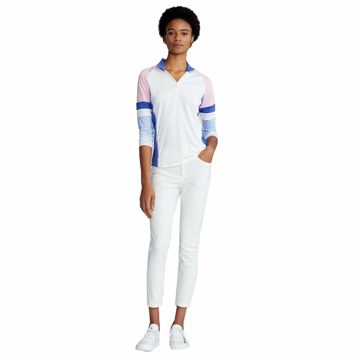 Polo Ralph Lauren RLX Ralph Lauren Printed Airflow Jersey Pure White Multi Womens Golf 1/4 Zip 3 Polo Ralph Lauren RLX Ralph Lauren Printed Airflow Jersey Pure White Multi Womens Golf 1/4 Zip