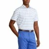 Polo Ralph Lauren RLX Ralph Lauren Lightweight Wide Multi Stripe Pure White Mens Golf Polo -Golf Clubs Sales Shop 24932 PUREWHTMULTI