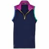 Polo Ralph Lauren RLX Ralph Lauren Tri-Colored Airtech Pique French Navy Womens Golf 1/4 Zip -Golf Clubs Sales Shop 24975 FRENCHNAVY 1dc384c5 f486 4006 96a0 7b77001bf738