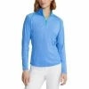 Polo Ralph Lauren RLX Ralph Lauren Airflow Harbor Island Blue Womens Golf 1/4 Zip -Golf Clubs Sales Shop 24986 BLUECABOGREEN