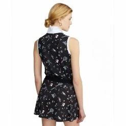 Polo Ralph Lauren RLX Ralph Lauren Printed Airflow Black Deco Womens Sleeveless Golf Polo -Golf Clubs Sales Shop 24994 POLOBLACKDECO 2 cf5d84d0 f3db 442f 9087 c93246b8e637
